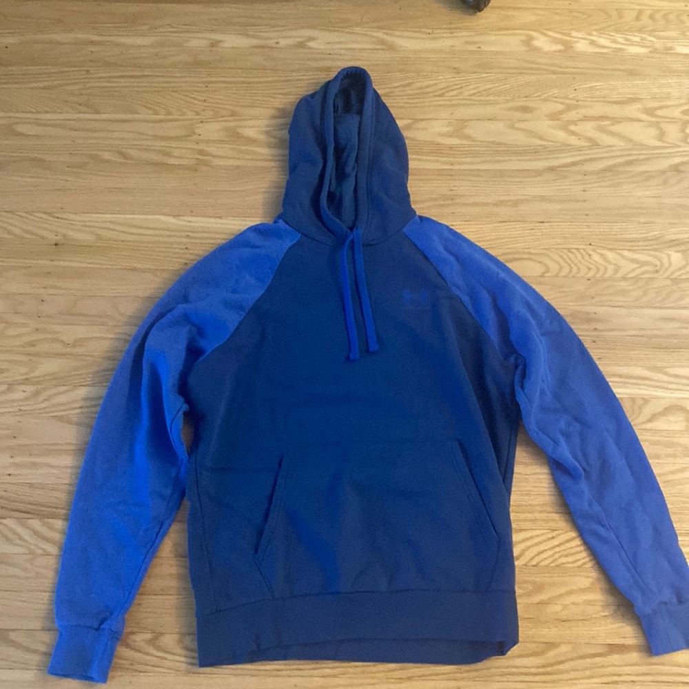 Under Armour Hoodie Sweatshirt Loose Adult Medium Blue